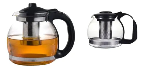 Tetera Vidrio 1200 Ml Infusor Té Café Infusiones Vidrio