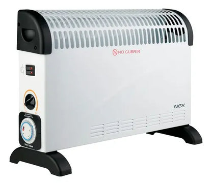 Convector Eléctrico Nex 1800w Con Timer Y Termostato Blanco Blanco