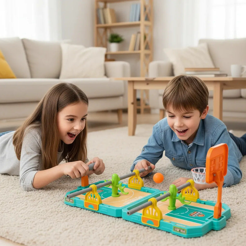 Juego Creativo De Mesa Cancha De Baloncesto Con Minicesta