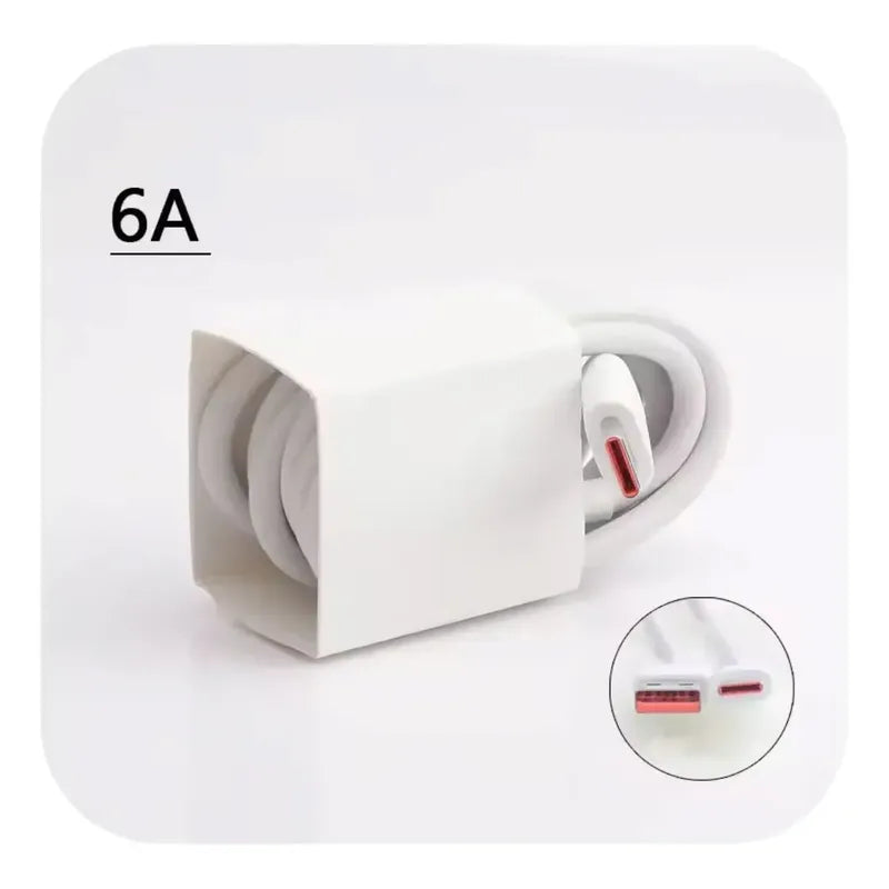 Cargador De 33w Cable De Carga Rápida 6a Tipo C, Generico Blanco