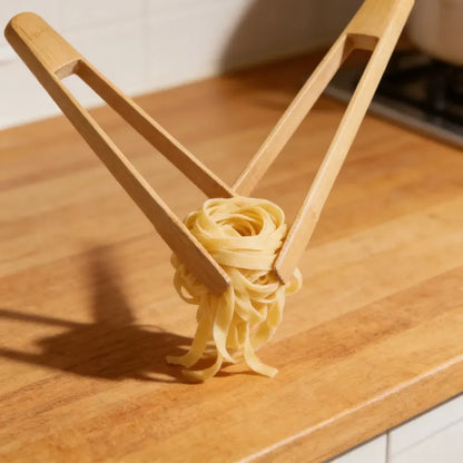Pinzas De Bambú Para Cocina - Diseño En V De 29 Cm Madera