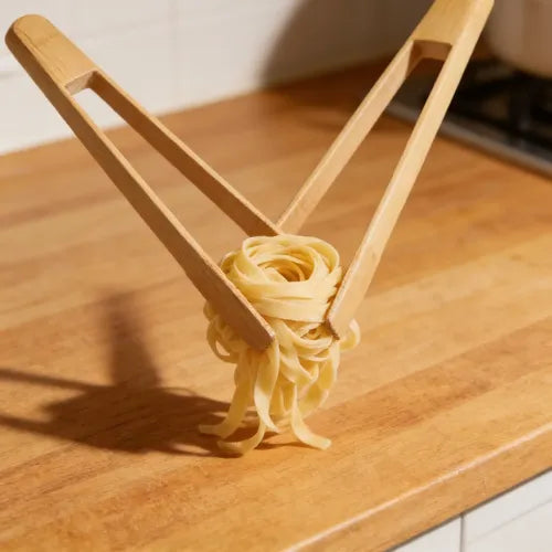 Pinzas De Bambú Para Cocina - Diseño En V De 29 Cm Madera