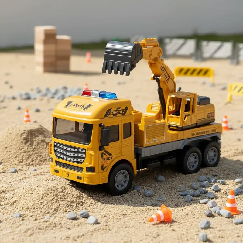 Juguete Camion Excavadora A Control Remoto Amarillo Camion Excavadora