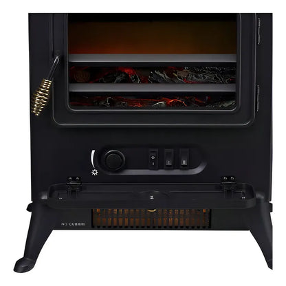 Estufa Eléctrica Recco Chimenea Eléctrica Ptc 1800w Negro