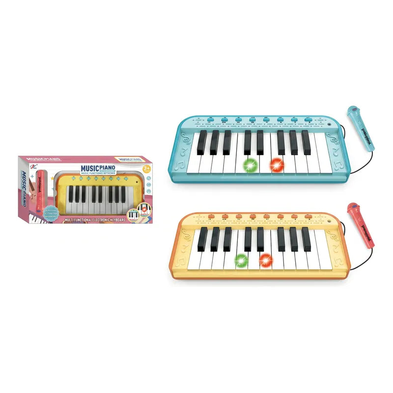Juguete Piano Musicales Didáctico Con Luz Y Microfono Varios