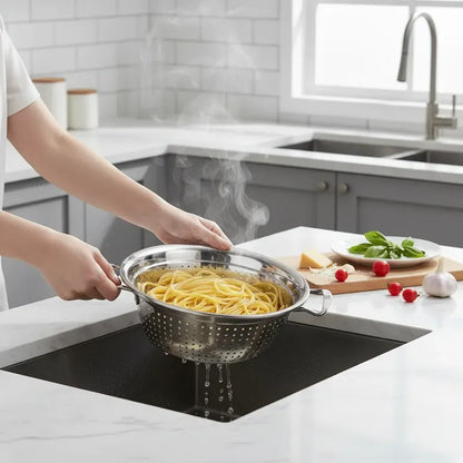 Colador Acero Inoxidable 28cm Verduras Fideos Cocina Acero Inoxidable