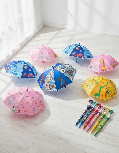 Paraguas Grande Para Niños Resistente Sombrilla Lluvia Sol Varios