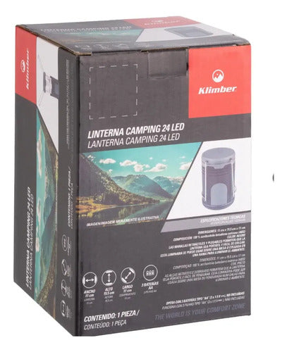 Linterna De Camping 24 Led Negro
