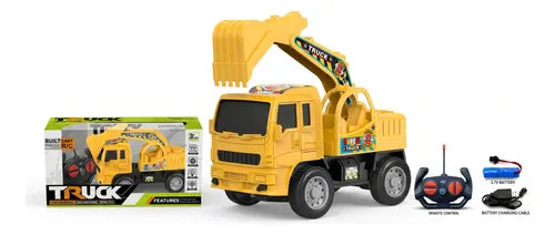 Camión Grúa Control Remoto Luces Y Sonidos Amarillo