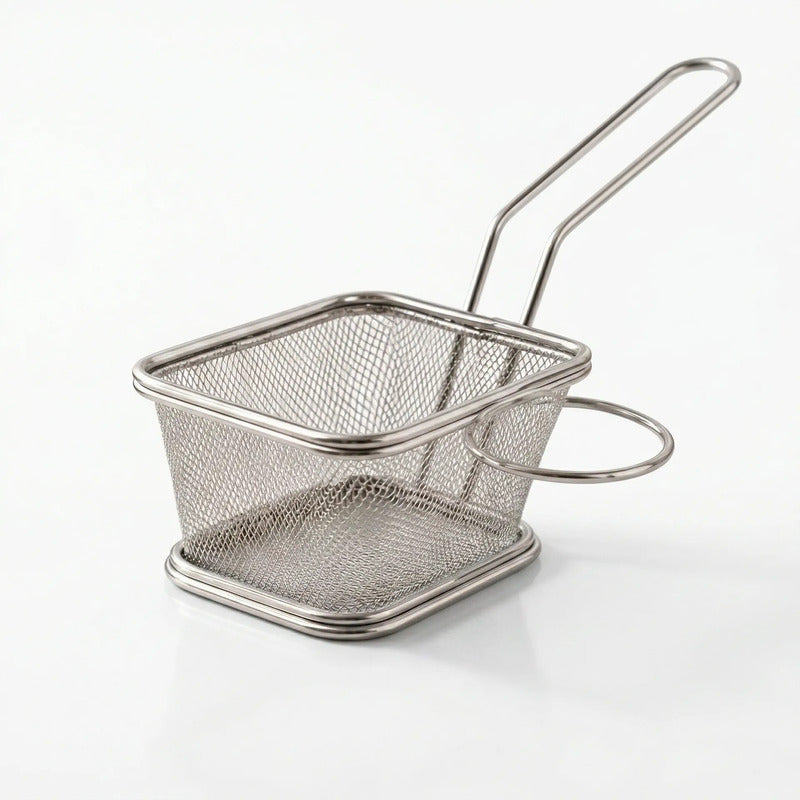 Canasto Canastillo Freidor Papas Fritas 9x10.5 Cesta Metal