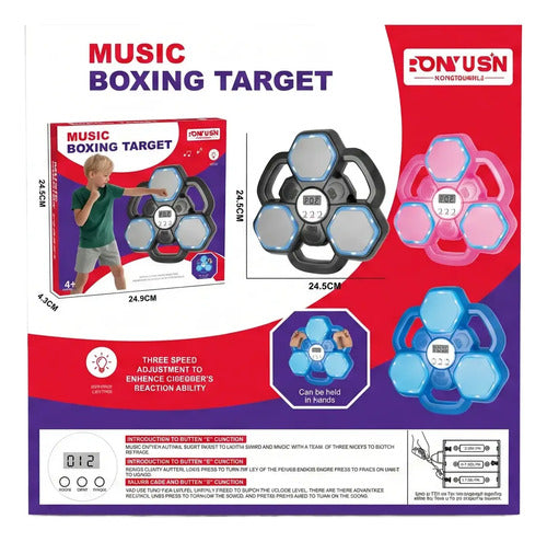 Máquina De Boxeo Musical Juego Con Bluetooth Luz Varios