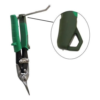 Tijera Bauker 10 Acero Corte Recto Hojalatero Color Verde Verde