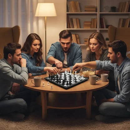 Juego De Ajedrez Plegable Tablero Magnético Educativo
