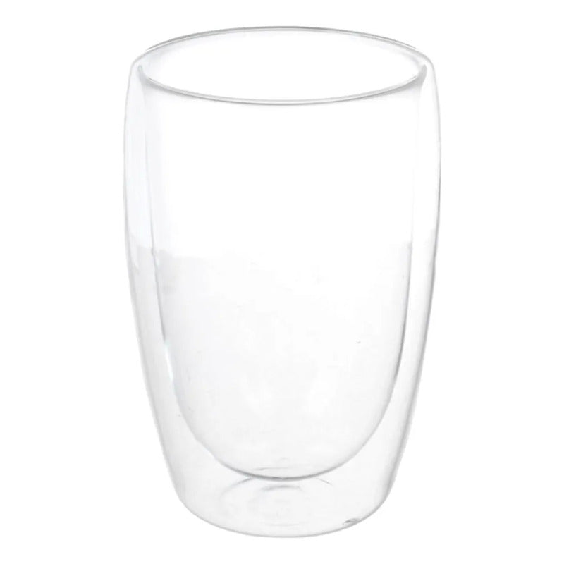 Pack 4 Vasos Doble Fondo 450ml 14cm X 8.5cm Vidrio