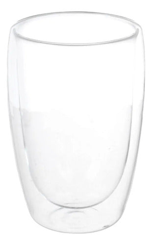 Pack 4 Vasos Doble Fondo 450ml 14cm X 8.5cm Vidrio