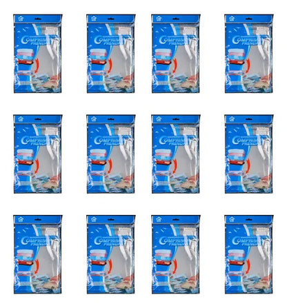 Pack 12 Bolsas 50x60 Al Vacio Comprimir Ropa Ahorra Espacio