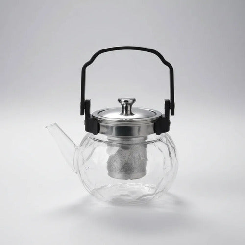 Tetera Infusor De Vidrio Té Infusor Acero Inoxidable 1.5 Ml Transparente
