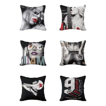 Pack X6 Fundas De Cojines 45x45 Cm, Súper Suaves-fashion Fashion