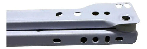 Pack 2 Corredera O Riel Blanco Para Cajón 40 Cm Blanco