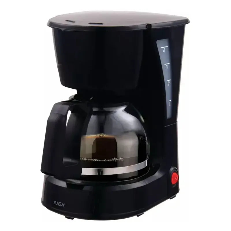 Cafetera Eléctrica Goteo 4 Tazas 650ml Automática Filtro Nex Negro