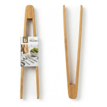 Pinzas De Bambú Para Cocina - Diseño En V De 29 Cm Madera