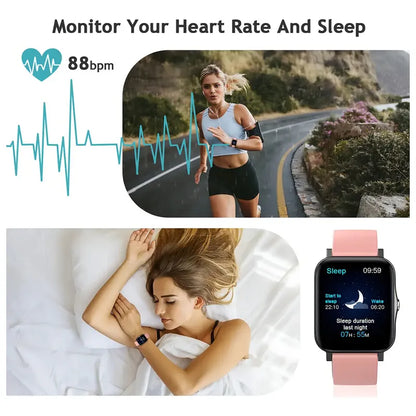 Smartwatch Xercise Ip68 Pantalla 1.7 Bluetooth Compatible Android Ios Gps Rosado