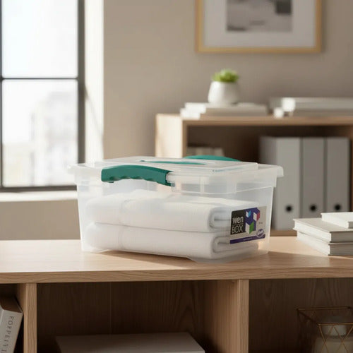 Caja Organizadora De 6 Litros Con Tapa Transparente