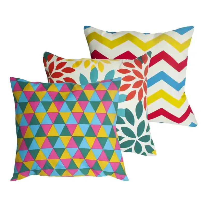 Pack 2 Cojines 40x40 Cm Diseño Colores Surtidos Variado Geométrico