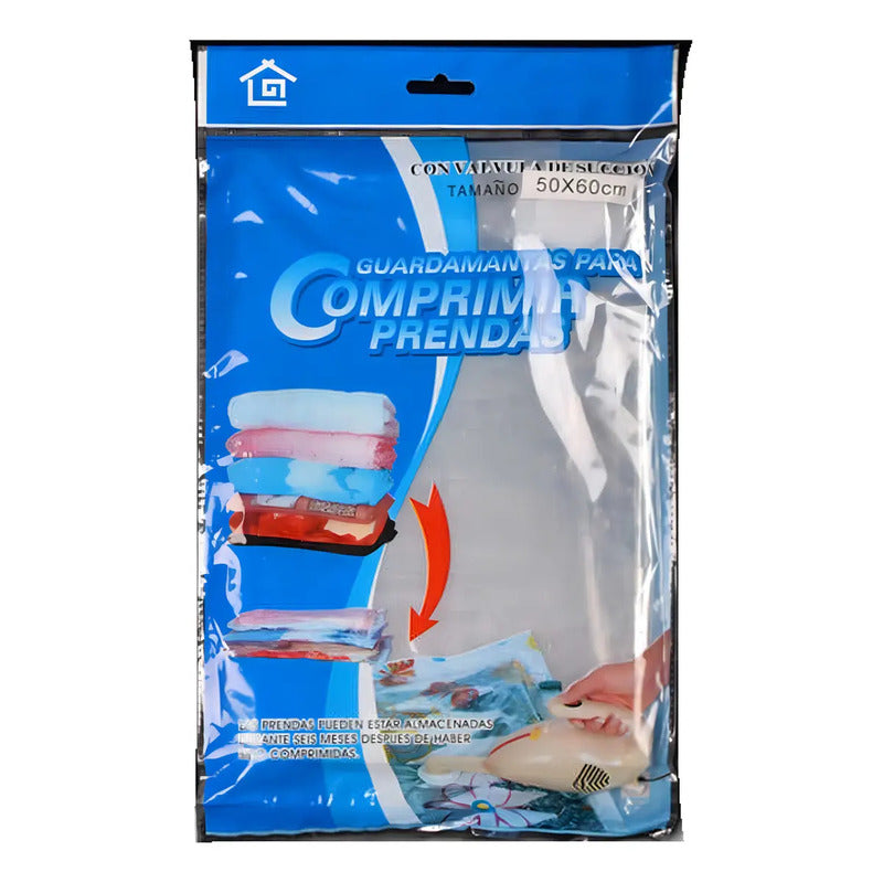 Pack 12 Bolsas 50x60 Al Vacio Comprimir Ropa Ahorra Espacio