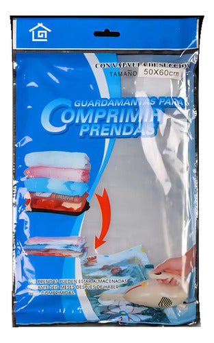 Pack 12 Bolsas 50x60 Al Vacio Comprimir Ropa Ahorra Espacio