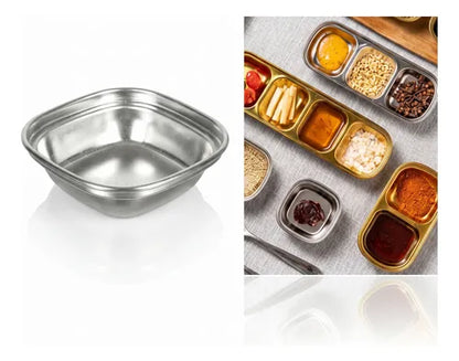 Pack 4 Pocillos Salsas Acero Inoxidable Dip Cocina Acero Inoxidable