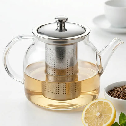 Tetera Con Infusor De Acero Inoxidable 0.8ml Transparente