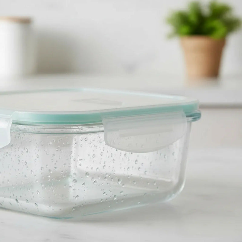 Tupper Hermético Vidrio 1040ml Transparente