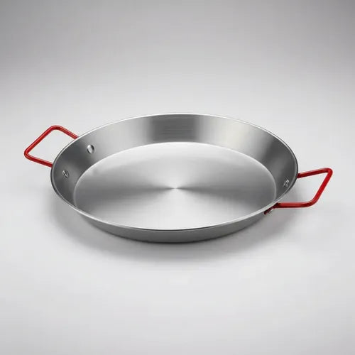 Sartén Antiadherente De 24 Cm Con Mango Rojo Acero Inoxidable