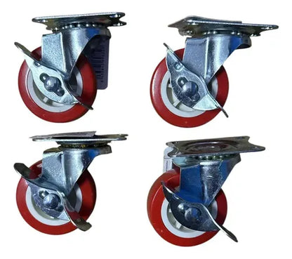 Ruedas Giratorias Multifuncionales Con Frenos Set X4 De 40mm