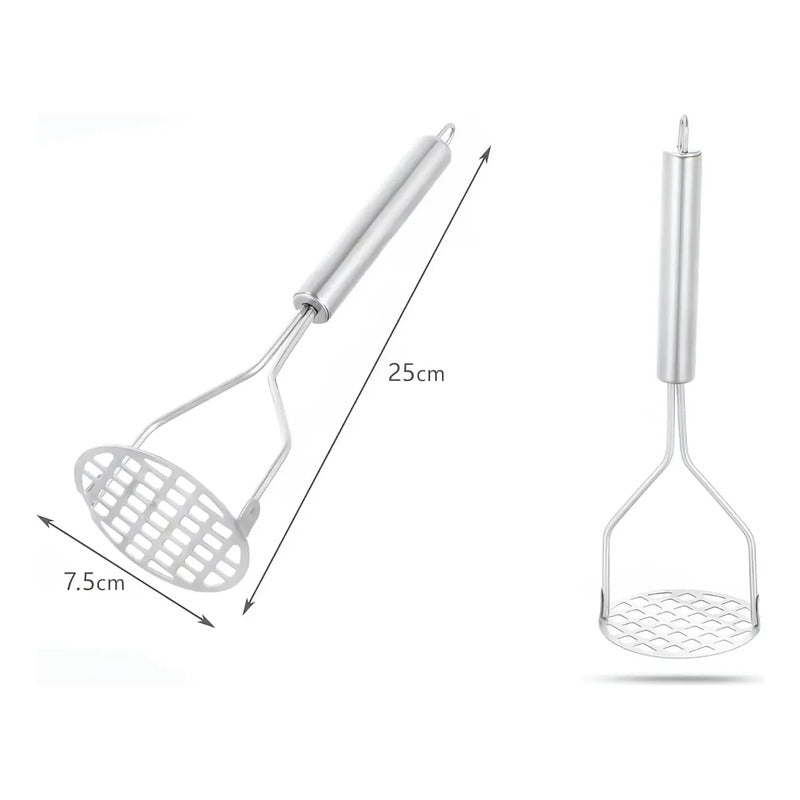 Moledor De Papas Utensilio Triturador Puré 25 Cm Plateado