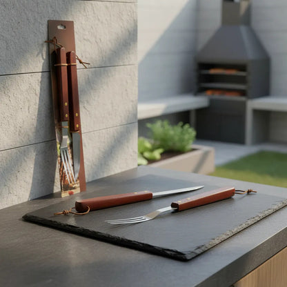 Kit Parrillero Para Asado-cuchillo Y Tenedor