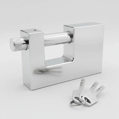 Candado Cuadrado 80mm Seguridad Blindado Color Plateado Plateado