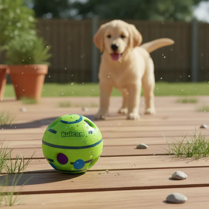 Juguete Para Perro Pelota Con Sonido 14 Cm Kulcan Verde Claro