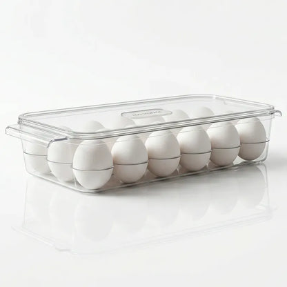 Bandeja Porta Huevos Organizador Refrigerador Apilable Transparente