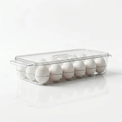 Bandeja Porta Huevos Organizador Refrigerador Apilable Transparente