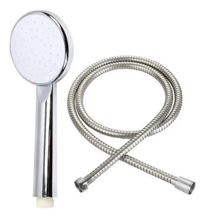 Kit De Ducha Teléfono+ Flexible De 1,5mts + Soporte Plateado