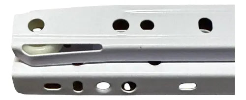 Pack 2 Corredera O Riel Blanco Para Cajón 30 Cm Blanco