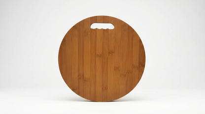 Tabla Para Picar Y Cortar De Madera Circular 32cm Liso Lisa Bambú