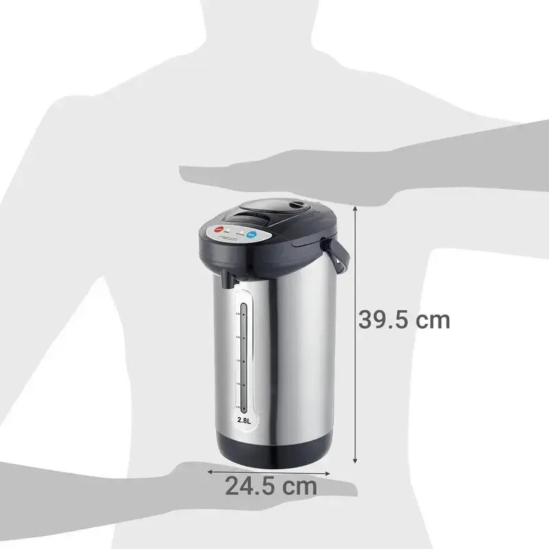 Termo Hervidor Recco 2.8 Litros Termo Eléctrico Plateado
