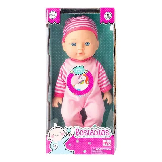 Muñeca Bostecitos Babydoll 4 Sonidos 30cm