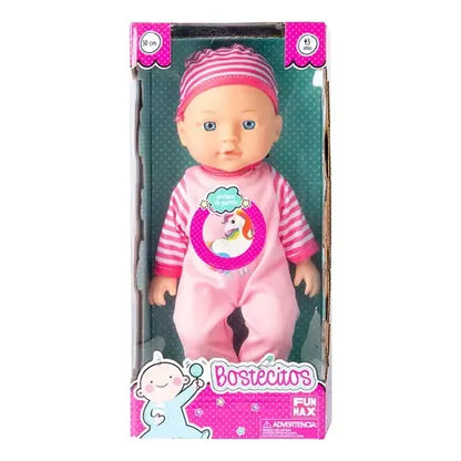 Muñeca Bostecitos Babydoll 4 Sonidos 30cm