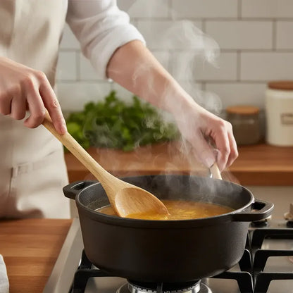 Cuchara De Bambu 31 Cm Para Cocinar Utensilio De Madera Bambú