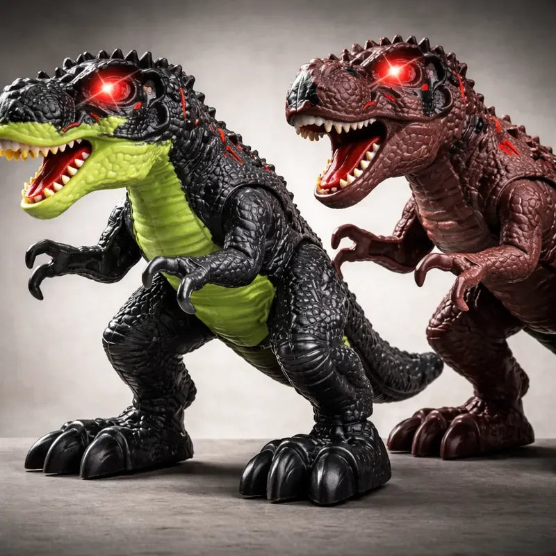 Dinosaurio T-rex Juguete Multifunción Luz , Sonido Dinosaurio Verde Musgo