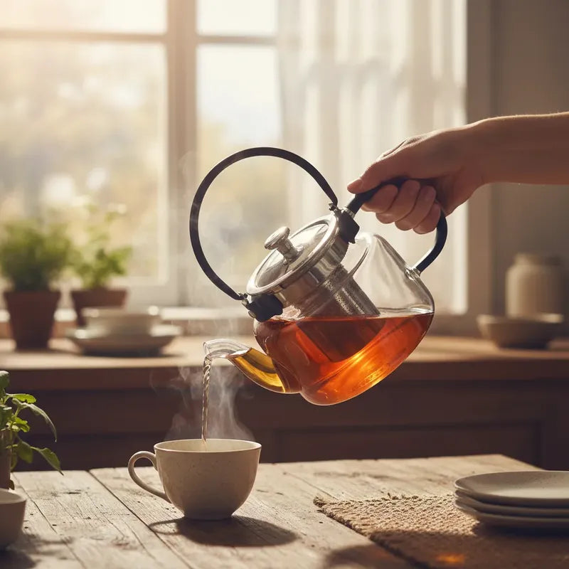 Tetera De 1.5l  Con Infusor De Acero Inoxidable Transparente